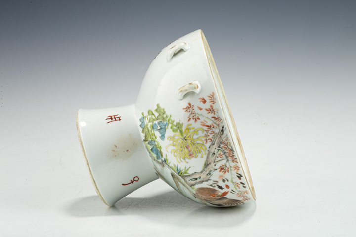 古玩陶瓷清晚·淺絳彩大吉圖四系溫鍋真品鑒賞圖