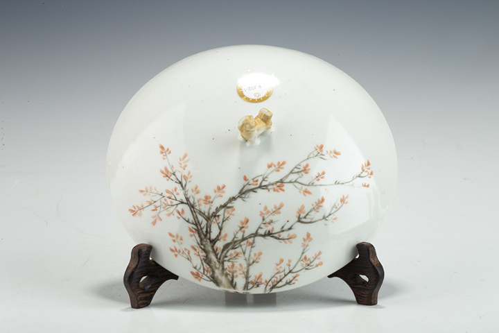 古玩陶瓷清晚·淺絳彩大吉圖四系溫鍋真品鑒賞圖