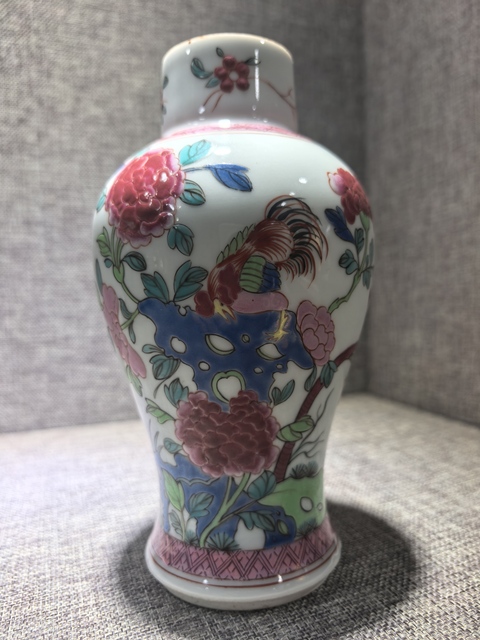 古玩陶瓷富貴大吉圖雞腿瓶真品鑒賞圖