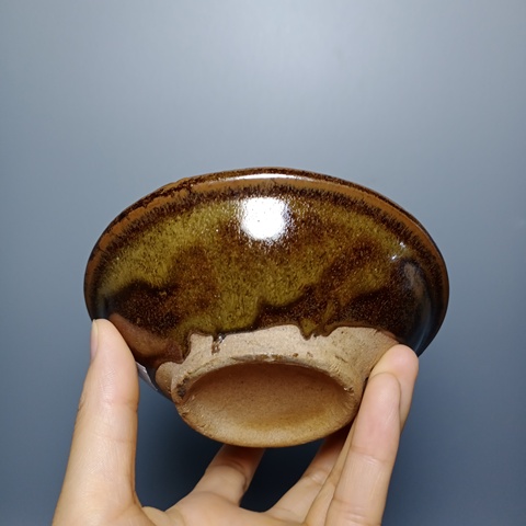 古玩陶瓷清代，磁州窯茶盞拍賣，當前價格88元