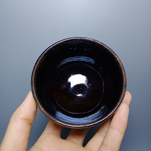 古玩陶瓷清代,磁州窯深腹茶盞拍賣,當前價格1200元