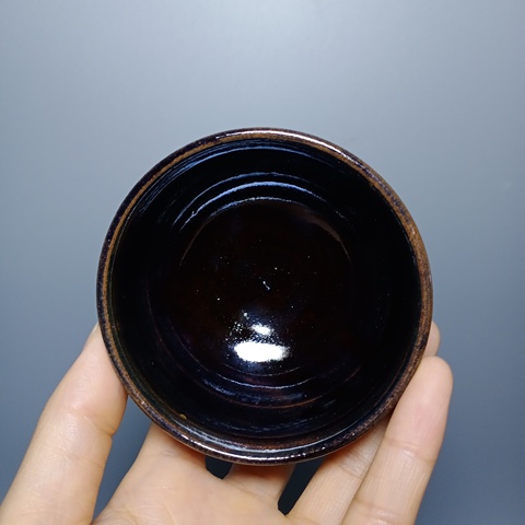 古玩陶瓷清代,磁州窯深腹茶盞拍賣,當前價格1200元