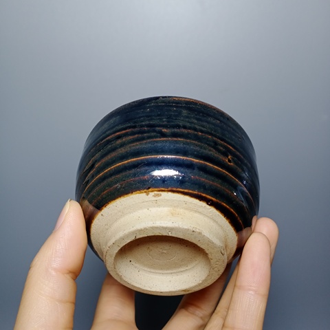 古玩陶瓷清代,磁州窯深腹茶盞拍賣,當前價格1200元