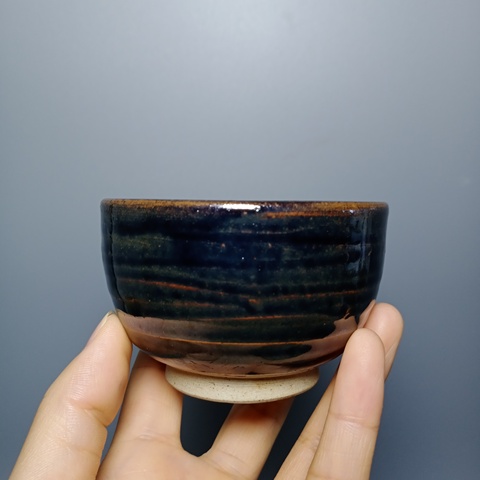 古玩陶瓷清代,磁州窯深腹茶盞拍賣,當前價格1200元
