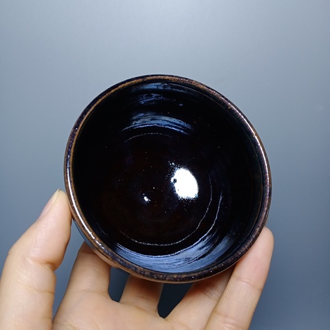 古玩陶瓷清代,磁州窯深腹茶盞拍賣,當前價格1200元