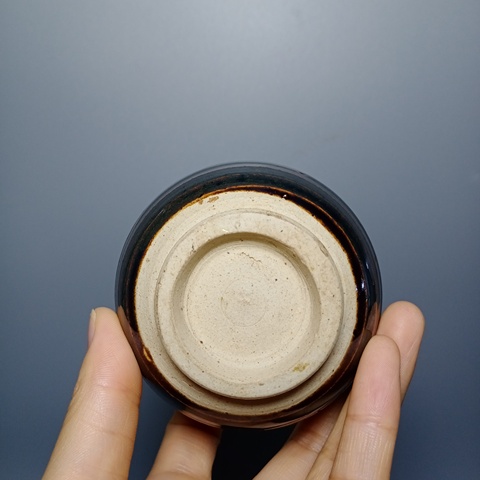 古玩陶瓷清代,磁州窯深腹茶盞拍賣,當前價格1200元