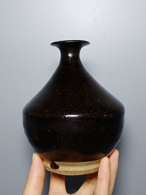 古玩陶瓷明代,黑釉瓶拍賣,當前價格688元