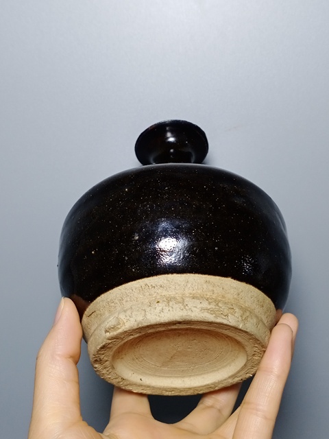 古玩陶瓷明代,黑釉瓶拍賣,當前價格688元