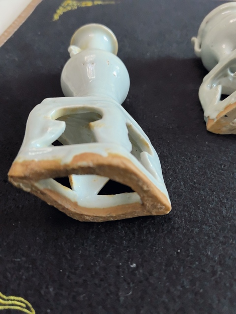 古玩陶瓷青白釉三貢真品鑒賞圖