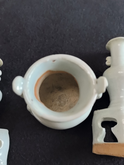 古玩陶瓷青白釉三貢真品鑒賞圖