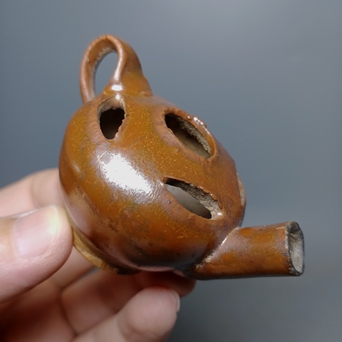 古玩陶瓷清代，錢紋花澆拍賣，當(dāng)前價(jià)格460元