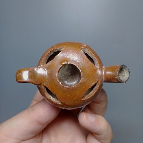 古玩陶瓷清代，錢紋花澆拍賣，當(dāng)前價(jià)格460元