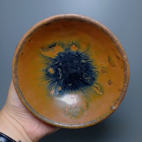 古玩陶瓷清代,磁州窯茶盞拍賣,當前價格588元