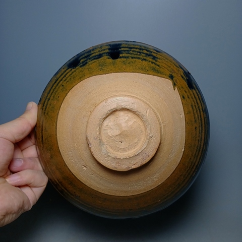古玩陶瓷元代,磁州窯鐵銹斑茶盞拍賣,當前價格4300元
