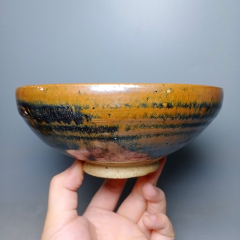 古玩陶瓷元代，磁州窯茶碗拍賣，當前價格1500元