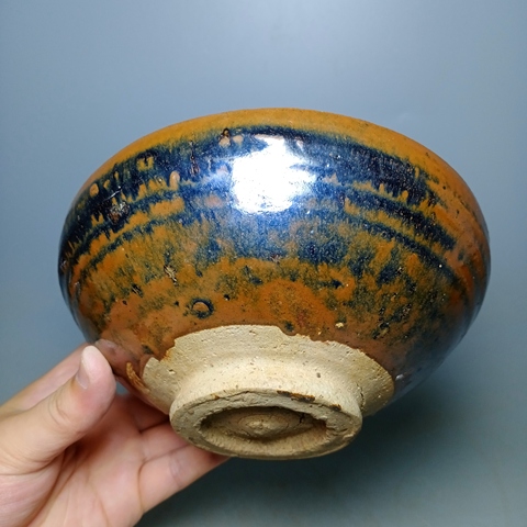 古玩陶瓷元代，磁州窯茶碗拍賣，當前價格1500元