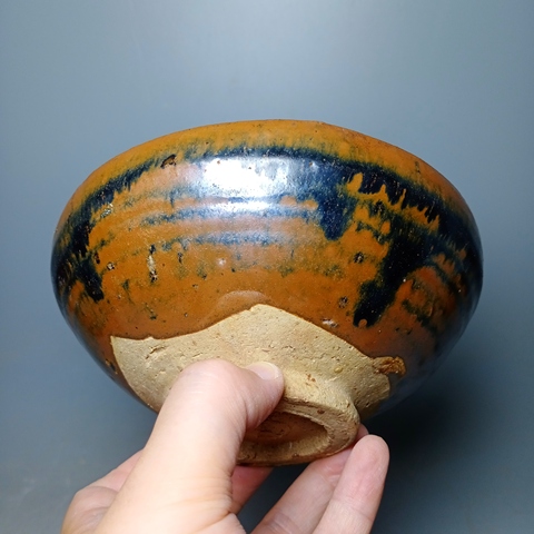 古玩陶瓷元代，磁州窯茶碗拍賣，當前價格1500元