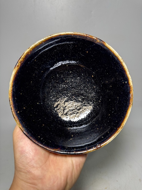 古玩陶瓷元代,磁州窯茶盞拍賣,當前價格288元