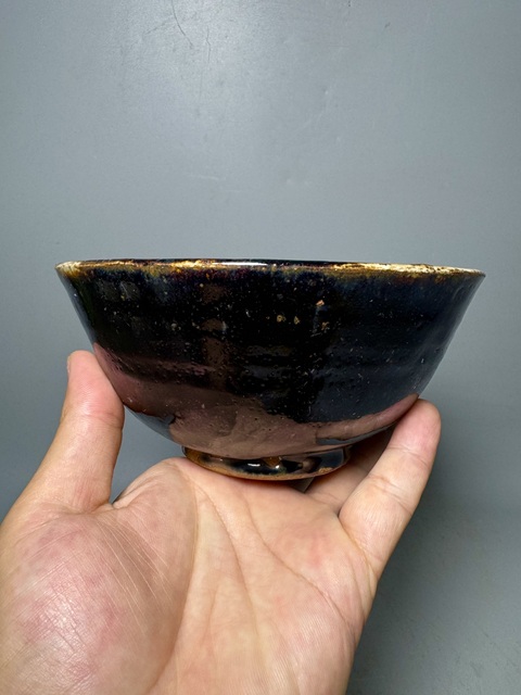 古玩陶瓷元代,磁州窯茶盞拍賣,當前價格288元