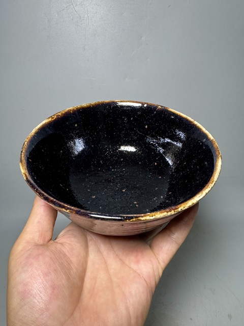 古玩陶瓷元代,磁州窯茶盞拍賣,當前價格288元