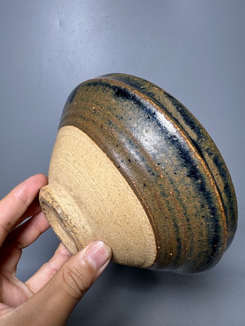 古玩陶瓷金元,磁州窯鐵銹斑大碗拍賣,當前價格1600元