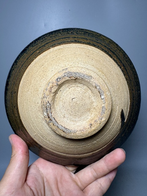 古玩陶瓷金元,磁州窯鐵銹斑大碗拍賣,當前價格1600元