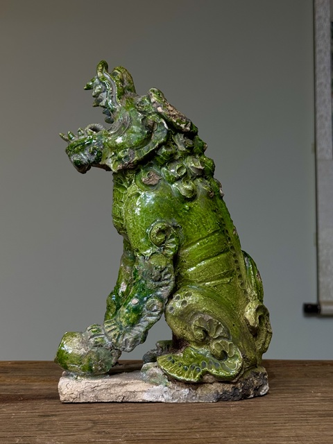 古玩陶瓷元代,磁州窯、招財獸拍賣,當前價格888元