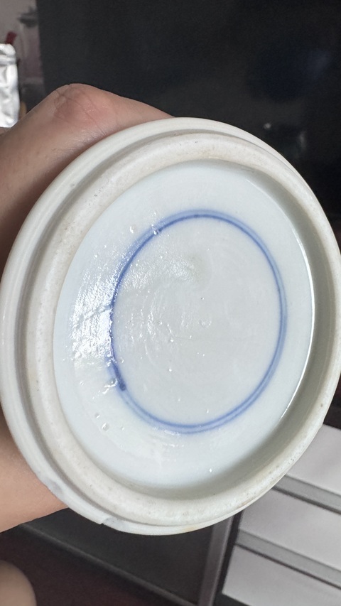 古玩陶瓷花卉紋青花雞腿瓶真品鑒賞圖