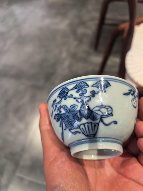 古玩陶瓷青花杯拍賣，當前價格6000元