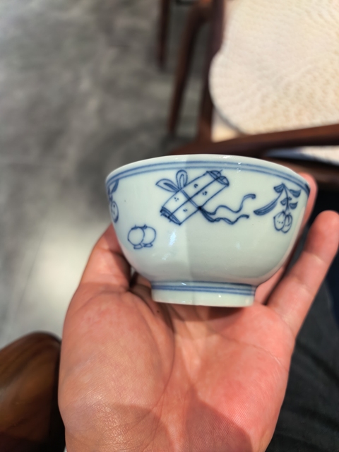 古玩陶瓷青花杯拍賣，當前價格6000元