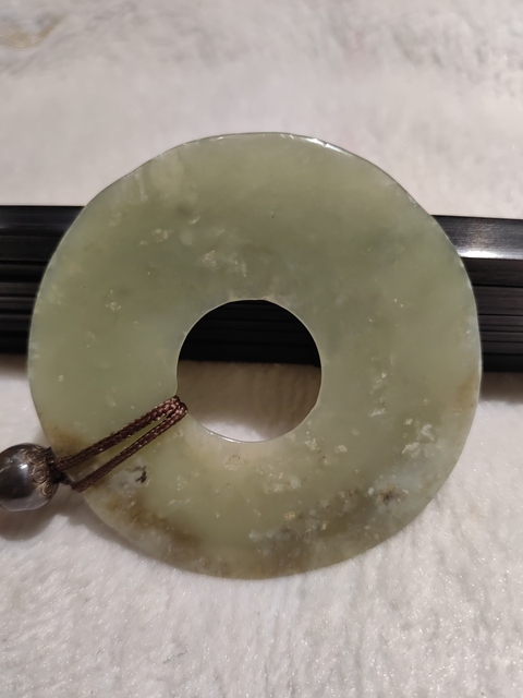 古玩玉器河磨玉雕“素紋璧”真品鑒賞圖