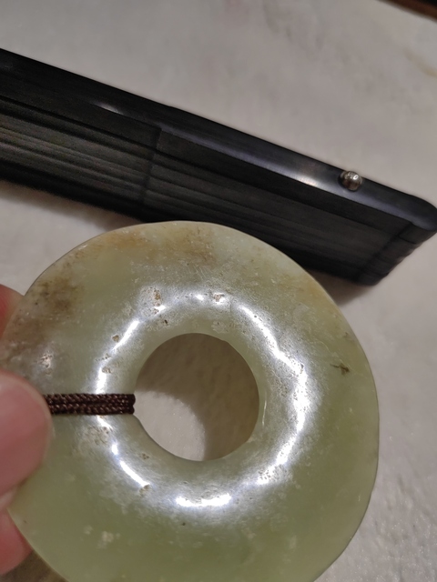 古玩玉器河磨玉雕“素紋璧”真品鑒賞圖