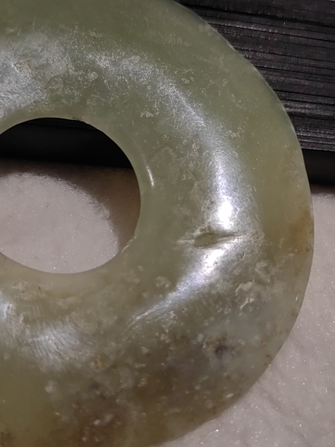 古玩玉器河磨玉雕“素紋璧”真品鑒賞圖