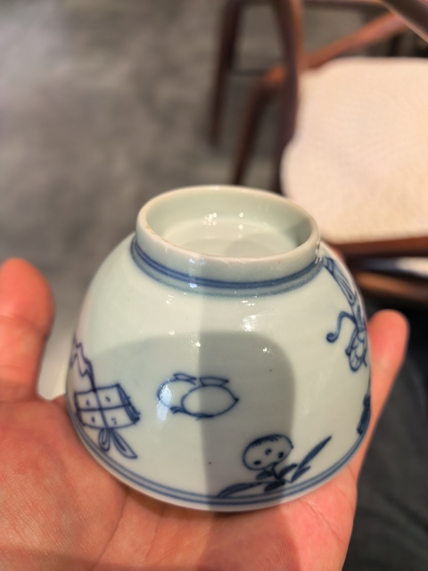 古玩陶瓷青花杯拍賣，當前價格6000元