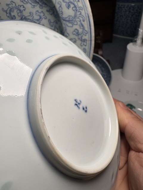 古玩陶瓷青花玲瓏瓷盤真品鑒賞圖