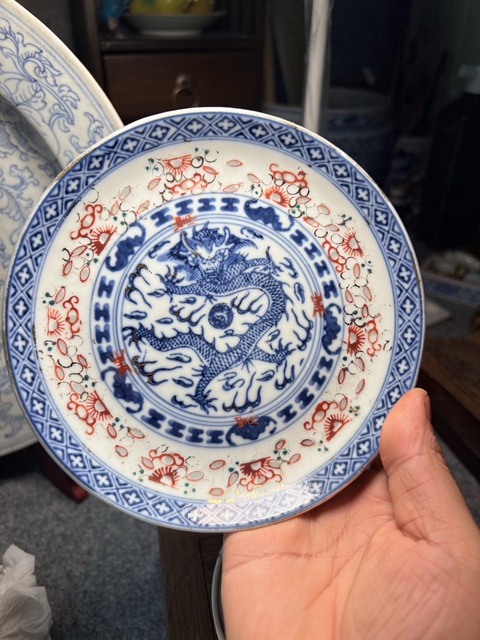 古玩陶瓷青花玲瓏瓷盤真品鑒賞圖