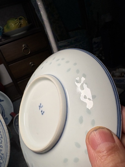 古玩陶瓷青花玲瓏瓷盤真品鑒賞圖