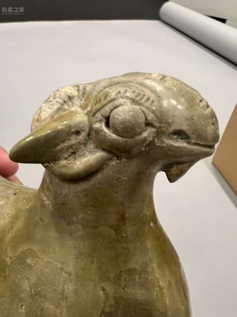 古玩陶瓷越窯青瓷羊真品鑒賞圖
