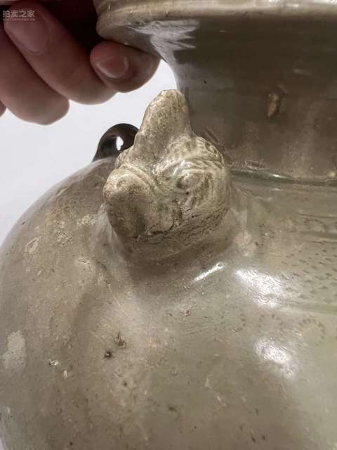 古玩陶瓷越窯青瓷羊真品鑒賞圖