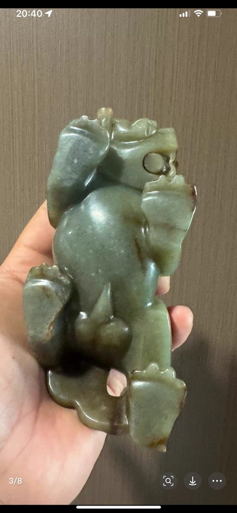 古玩玉器和田玉雕瑞獸題材擺件真品鑒賞圖