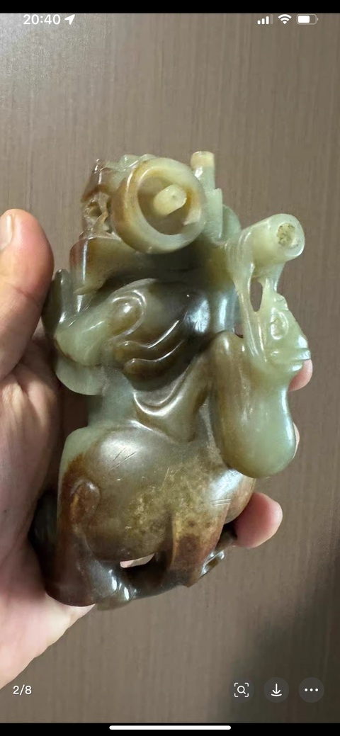 古玩玉器和田玉雕瑞獸題材擺件真品鑒賞圖