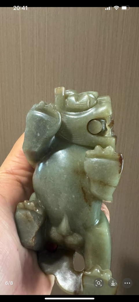 古玩玉器和田玉雕瑞獸題材擺件真品鑒賞圖