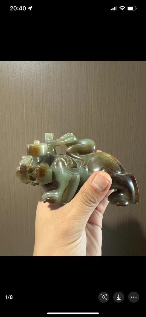 古玩玉器和田玉雕瑞獸題材擺件真品鑒賞圖