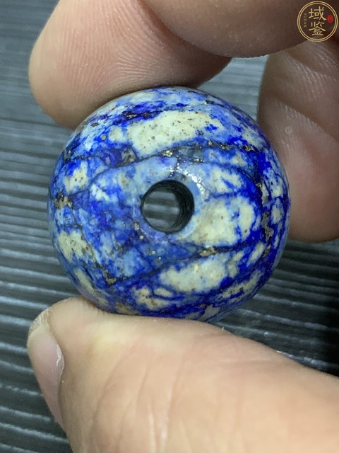 古玩玉器青金石頂珠真品鑒賞圖