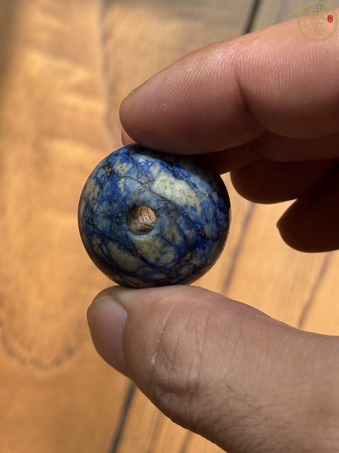 古玩玉器青金石頂珠真品鑒賞圖