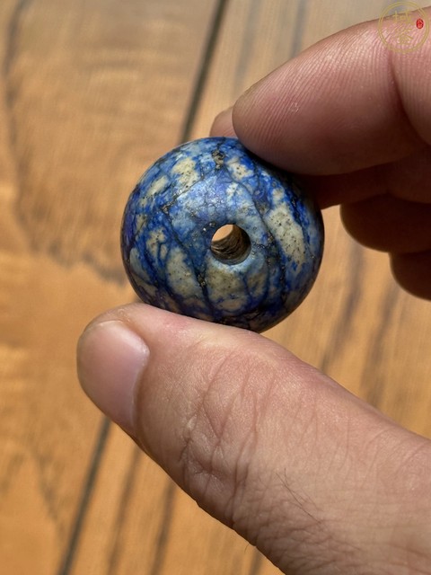 古玩玉器青金石頂珠真品鑒賞圖