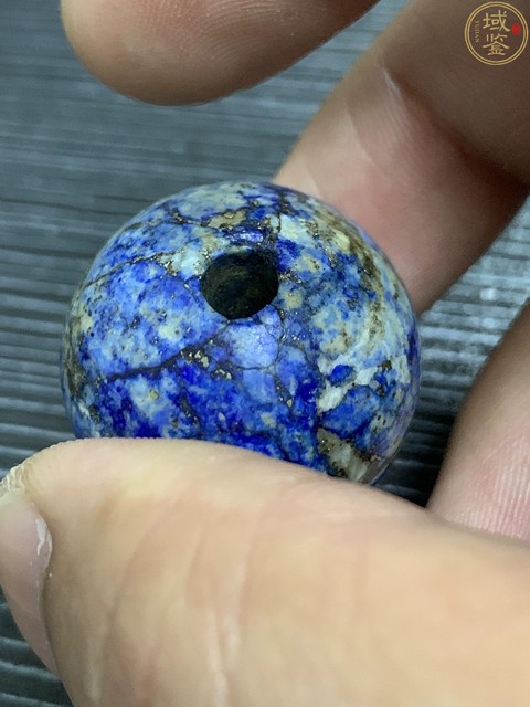 古玩玉器青金石頂珠真品鑒賞圖