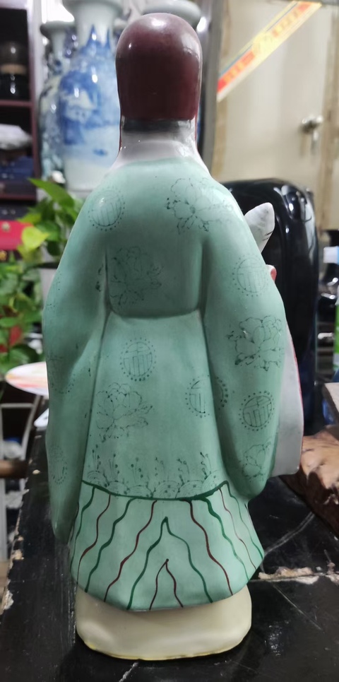 古玩陶瓷福星塑像真品鑒賞圖