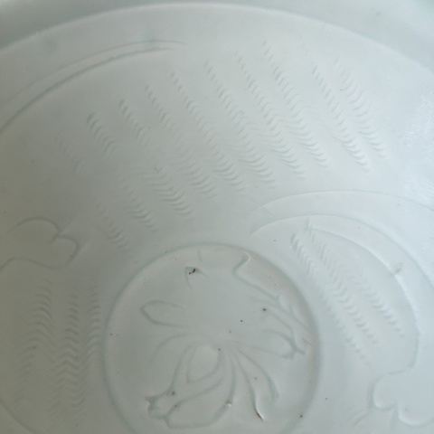 古玩陶瓷青白釉刻花碗真品鑒賞圖