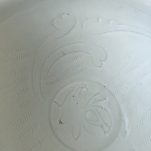 古玩陶瓷青白釉刻花碗真品鑒賞圖